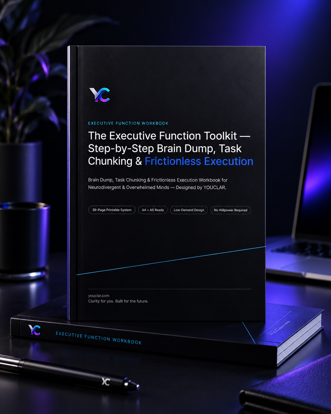 The Executive Function Toolkit | Brain Dump, Task Chunking & Frictionless Execution Workbook
