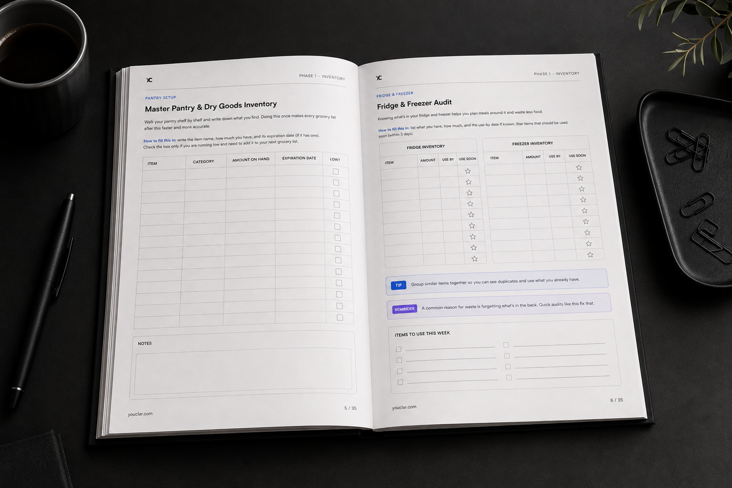 The Daily Meal & Grocery Planner | Weekly Meal Planner, Grocery List & Kitchen Organizer