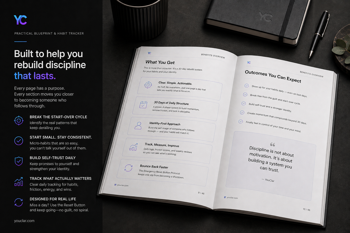 The Discipline Rebuild | 30-Day Habit Rebuild for People Who Keep Starting Over