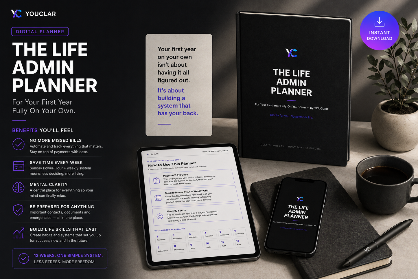 The Life Admin Planner | 12-Week Life Organization System