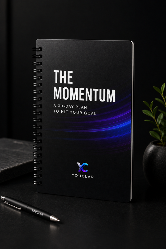 The Momentum – 30-Day Goal Planner | Daily Productivity & Accountability Workbook